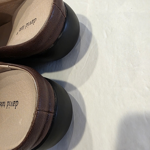 David Tate Brown Leather Mule Women's Size 7.5 W Like New - Picture 8 of 15